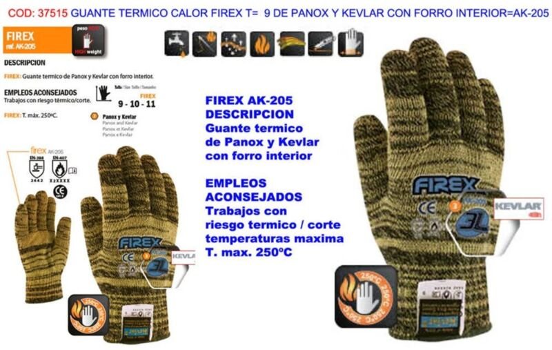Firex T9 Panox und Kevlar Thermo-Wärmehandschuh mit AK-205-Futter