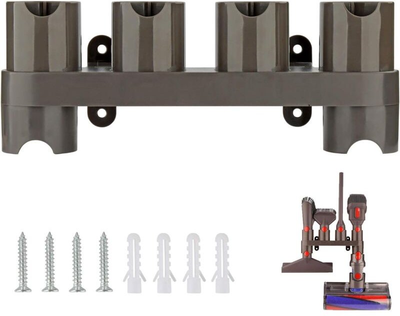 31x7x5cm)(6 Aufbewahrungssteckdosen) Wandmontierter Zubehörhalter, Adapter-Konverter-Set für Dyson V10 V11 V7 V8 V12, Er...