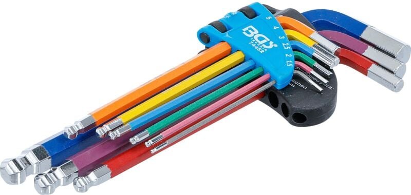 Bgs Technic - Winkelschlüssel-Satz Multicolour Innensechskant, Innensechskant mit Kugelkopf 1,5 - 10 mm 9-tlg.