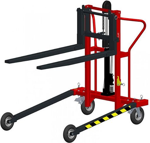 Matisère - Handhubwagen mit Gabeln 1150x540mm - Mini-Stapler mit Geländereifen - Zusammenklappbar und leicht zu transpor...