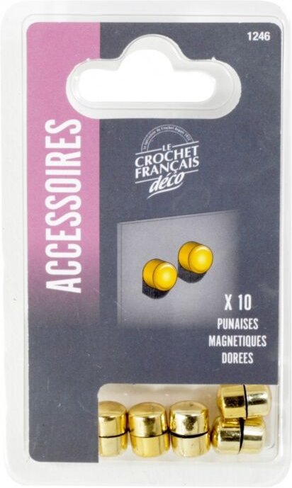 Set mit 10 magnetischen Reißzwecken LE CROCHET FRANCAIS Centrale Brico