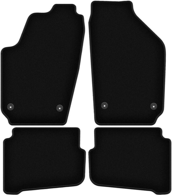 BASIC schwarze Veloursmatten für: Volkswagen Polo IV 9N Fließheck (2001-2009)