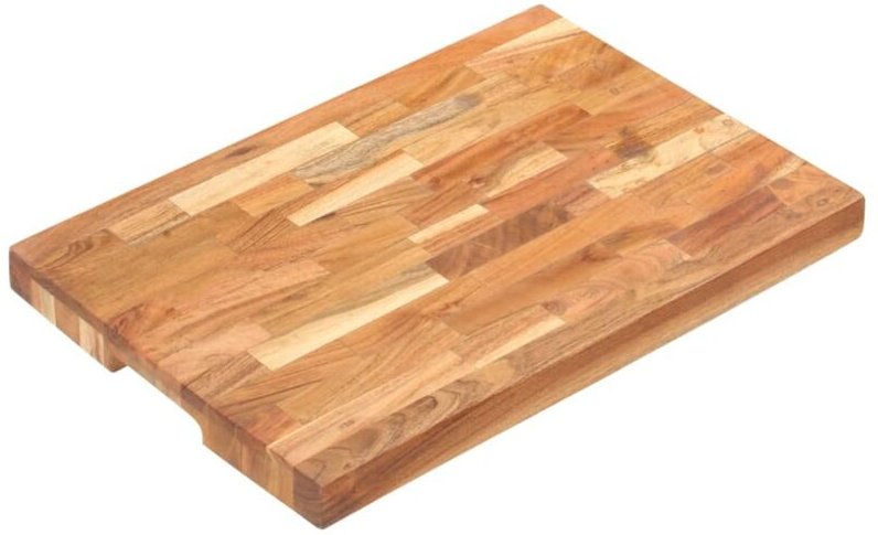 Hackblock 50x35x4 cm Akazie Massivholz Vidaxl