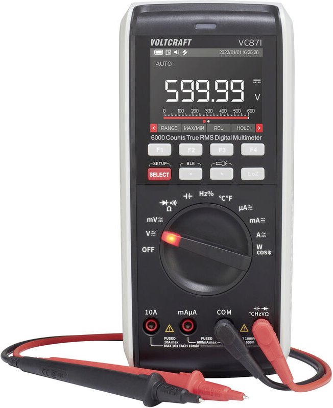 VC871 Hand-Multimeter kalibriert (iso) digital Datenlogger cat iii 1000 v, cat iv 600 v An - Voltcraft