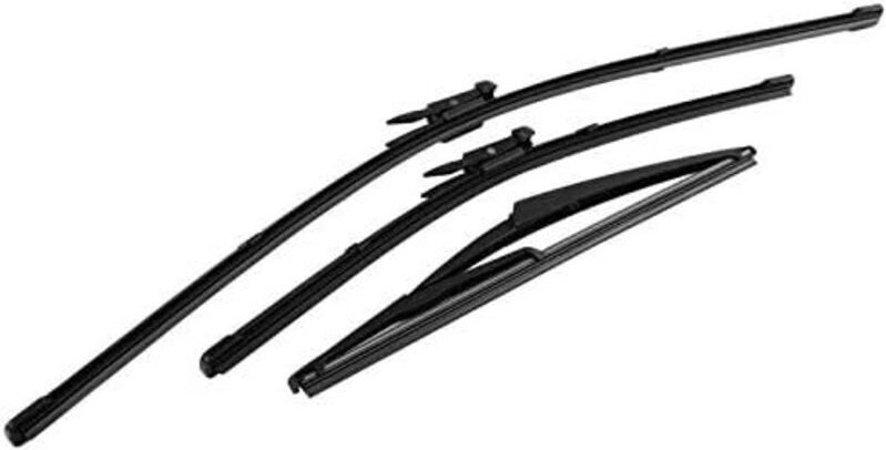 Für Nissan Qashqai Wischerblatt 3-teiliges Scheibenwischerset vorne und hinten, 2 Wischerblätter vorne und 1 Wischerblat...