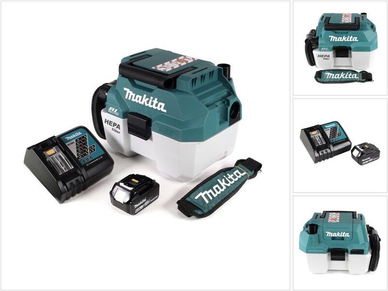 Makita - dvc 750 LRG1X3 Akku Staubsauger Nass und Trockensauger 18 v tragbar + 1x 6,0 Ah Akku und Lader - ohne Zubehör