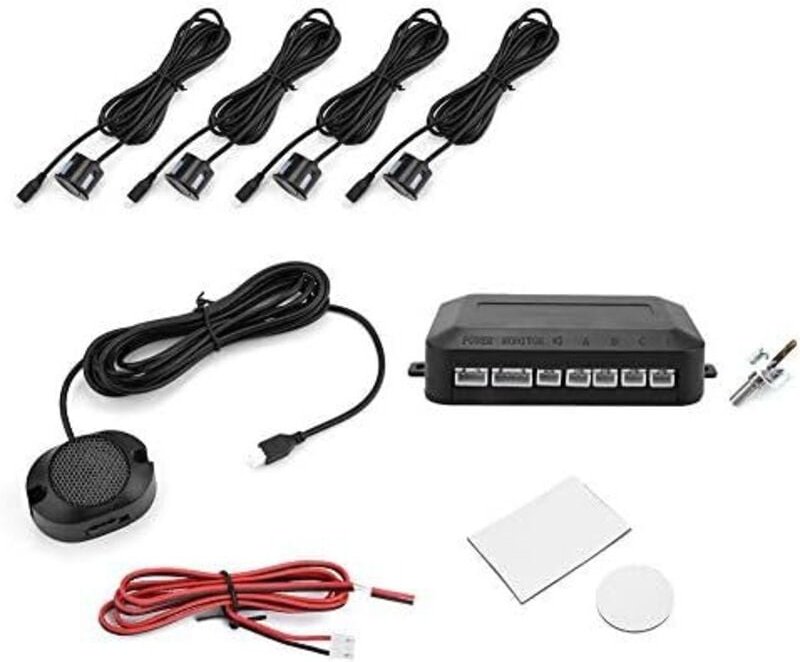 4 Auto-Rückfahrradar, Summer-Parkradar-Kit, automatisches Einparkhilfesystem, Parksensoren hinten, elektromagnetisches A...