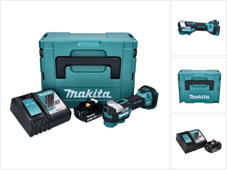 Dtm 52 RF1J Akku Multifunktionswerkzeug 18 v Starlock Max Brushless + 1x Akku 3,0 Ah + Ladegerät + Makpac - Makita
