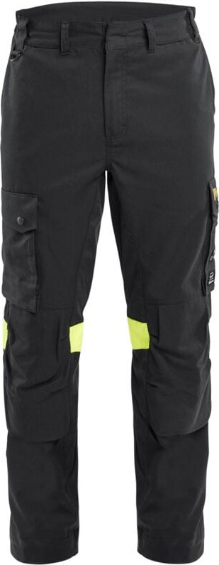 Flammschutz-Arbeitshose inhärent 1417 - Schwarz/Gelb 2XL - FR(52) - SE(C58) - Normen
