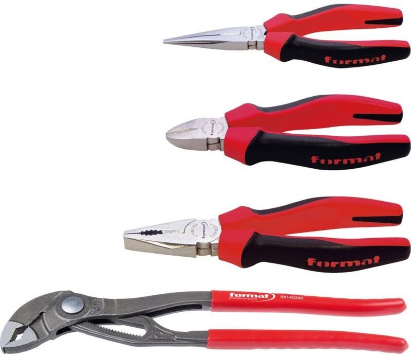 Zangen-Satz verchromt 4tlg. 2K-Griff - Format