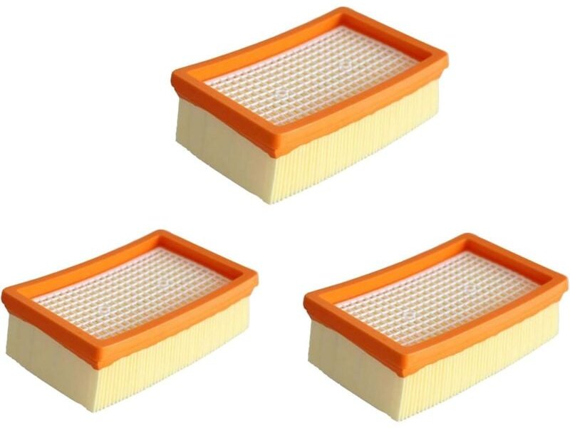 3er-Pack Ersatzfilter, Flachfaltenfilter, Hepa-Filter-Zubehör-Set, Flachfalten-Staubsauger-Ersatzfilter, kompatibel mit ...