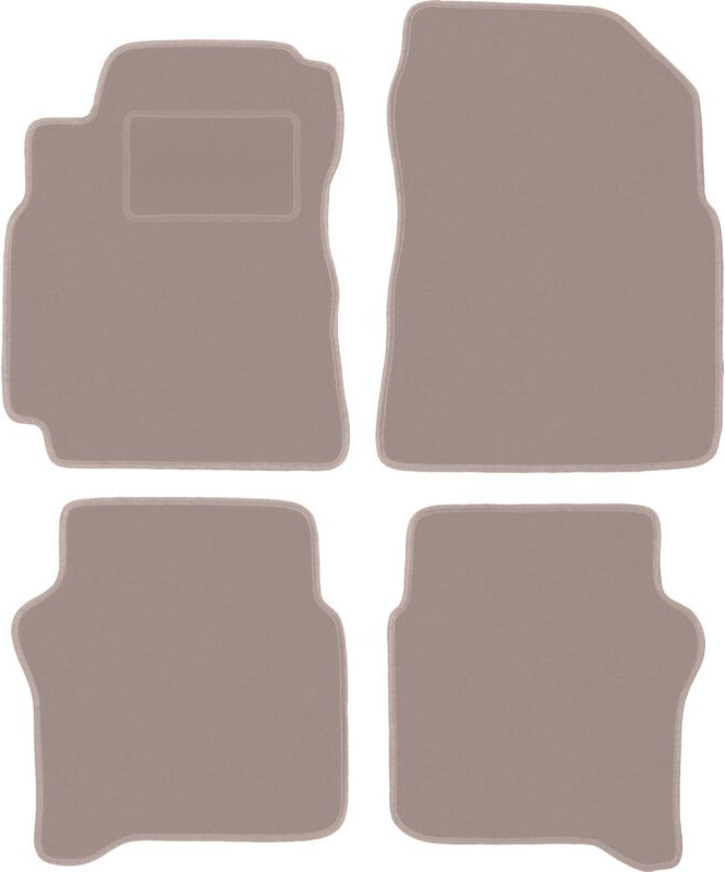 Beige Veloursmatten für: Nissan Primera P12 Kombi, Limousine, Liftback (2001-2007)