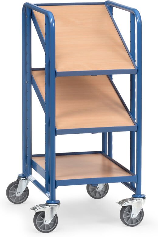 Fetra Eurokastenwagen mit 3 Holzwerkstoffplatten für je 1 Eurokasten