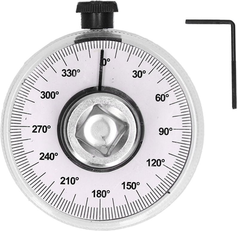 Ej.life - 360° Drehmoment-Winkelmessgerät 1/2 Zoll Drehwinkelprüfer Messwerkzeug Universal für Auto