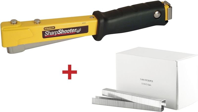 Thumbnail - Hammertacker-Set 6-PHT 150 + 80 ts Klammern pf 10mm - Stanley