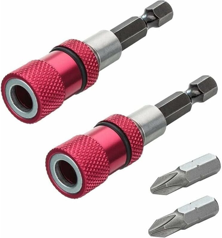 AIMOONSA 2 Stück Magnetischer Bithalter mit Tiefenanschlag, 1/4 Zoll Schraubendreherfutter, magnetisches Trennschema, Sc...