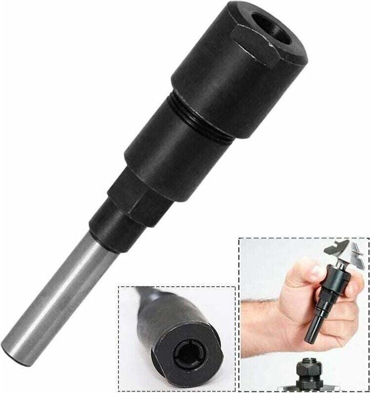 Asta di prolunga per punta del router da 8 mm Asta di prolunga per pinza per fresa per la lavorazione del legno, per blo...