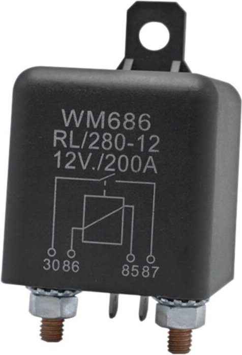 Batterietrennrelais 12V 4-Pin WM686 Startrelais Auto ein / AUS-Schalter SchließEr Relais RL/280 200A