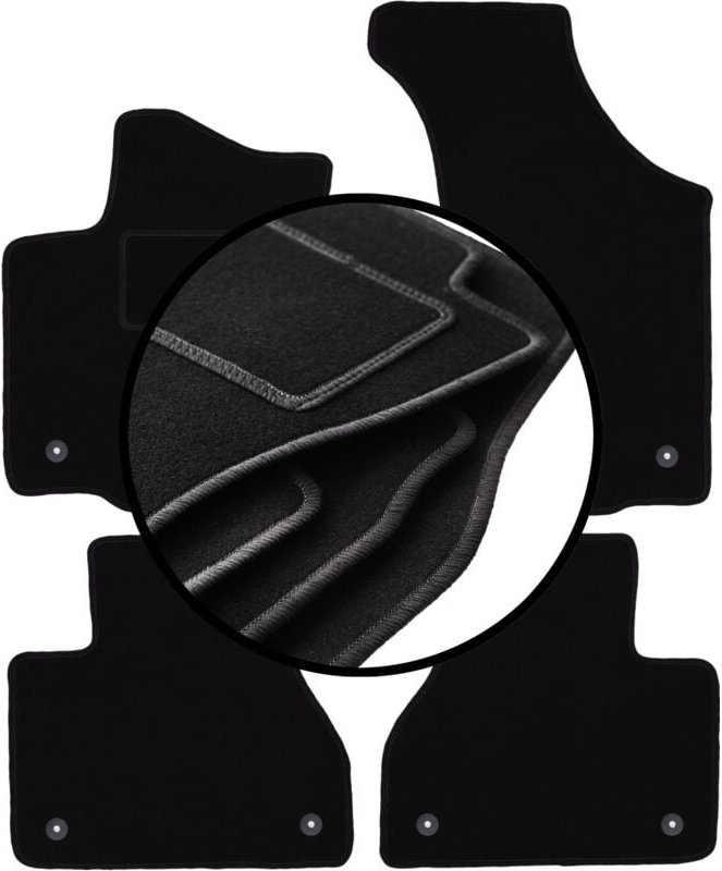 Komplettset Veloursmatten für: Volkswagen Phaeton Limousine (2002-2016)
