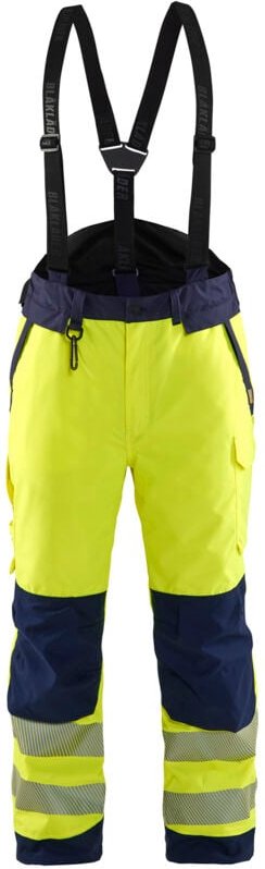 Hochsichtbarer Arbeitshose mit Hosenträgern 1875 - Gelb/Navy XXL