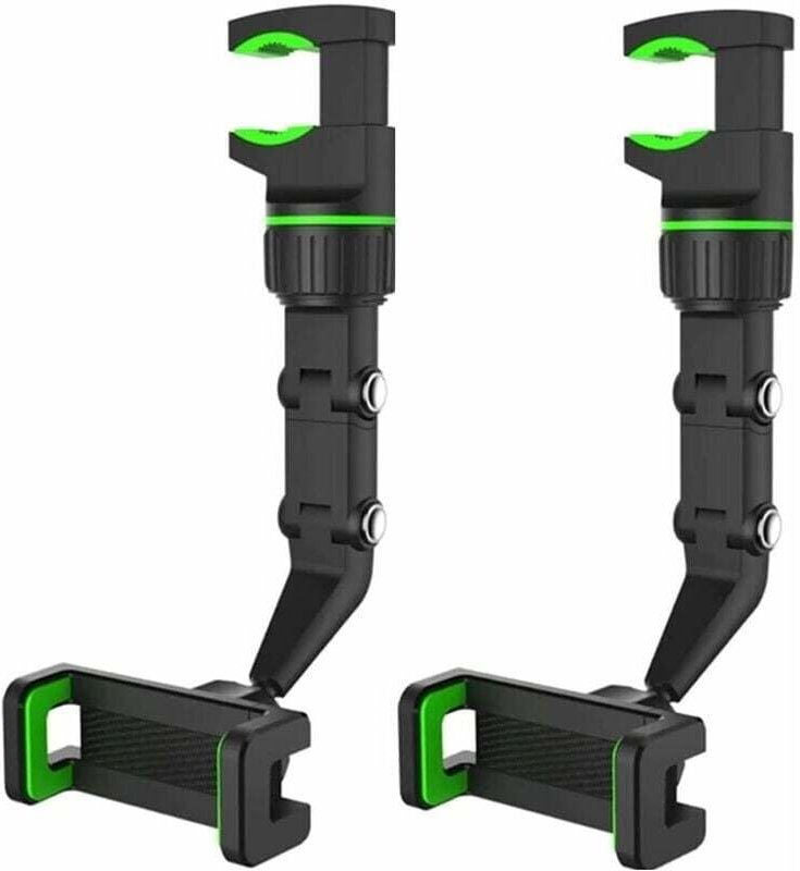 Ahlsen - 2er-Pack Universal 360° Auto-Rückspiegel-Handyhalter, Multifunktions-Autotelefon-GPS-Halter, Grün