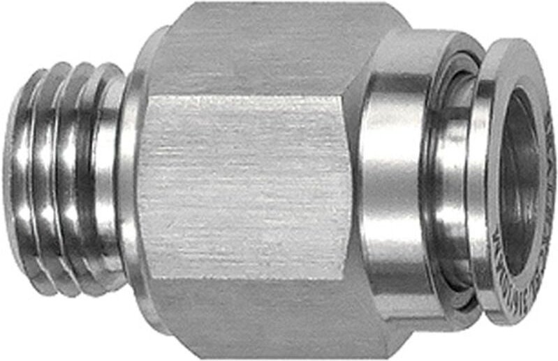 Gerade Steckverschraubung g 1/4 a., Schlauch-Außen-Ø 8, es 1.4404 - Riegler