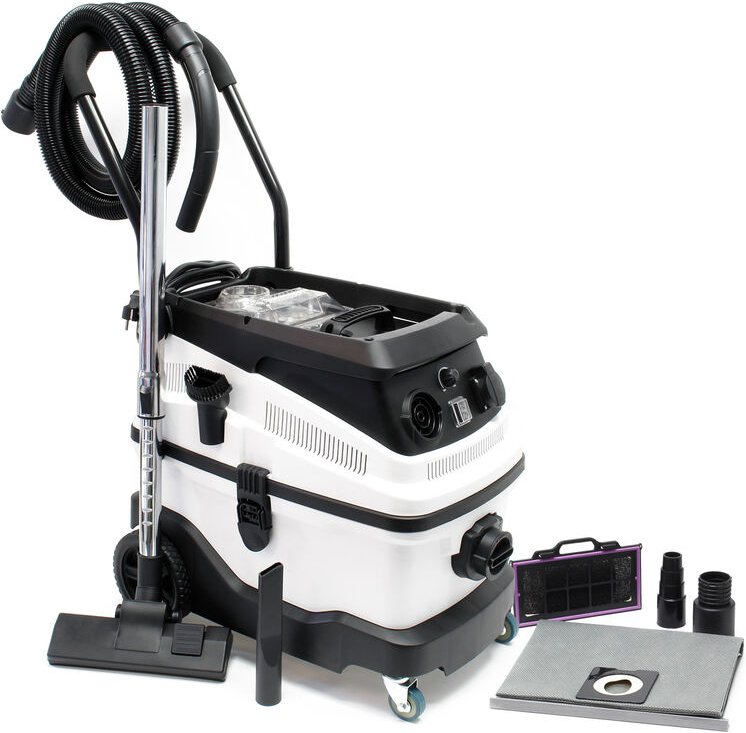 Industriestaubsauger 1600 Watt & 30 Liter Behälter, Nass- und Trockensauger mit 3-fach Filtersystem & Blasfunktion, Mehr...