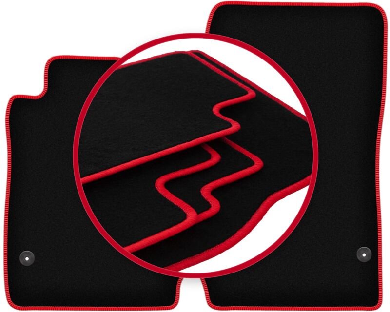 CARLUX-RED Autofußmatten für: Mercedes SLK R171 Coupé (2004-2011)