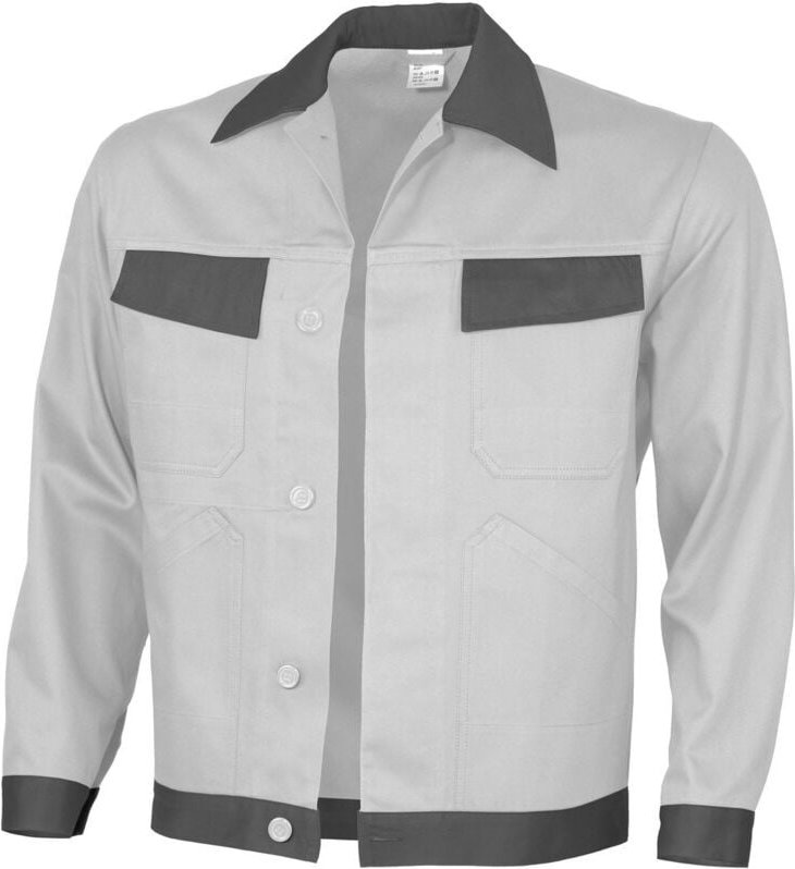Qualitex Bundjacke basic 2-farbig, Größe: 46, Farbe: weiß/grau