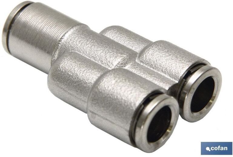 Rohr-Rohr-Y-Verbindung aus Nickel-Messing. M-8