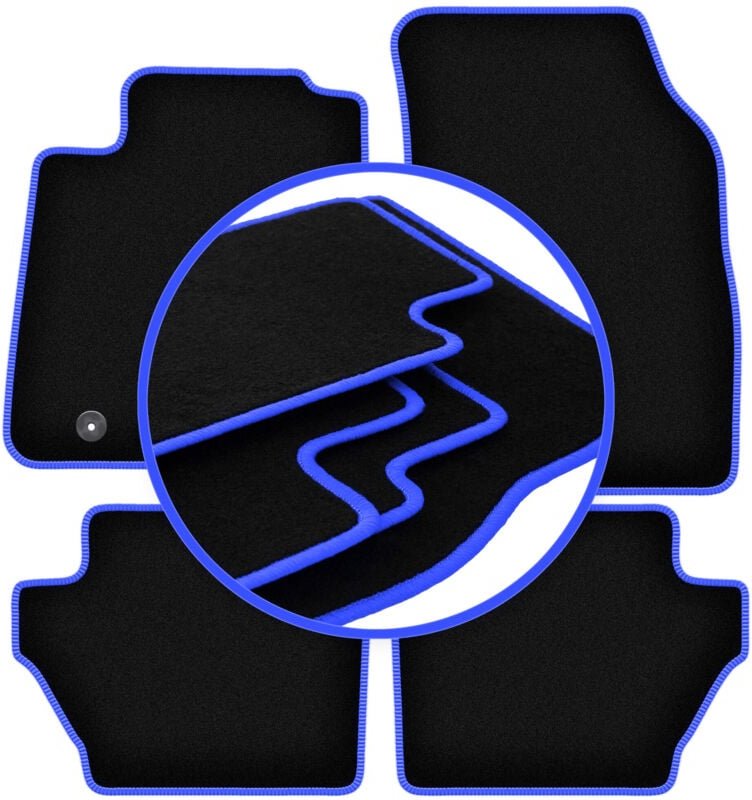 CARLUX-BLUE Auto-Fußmatten für: Ford Fiesta MK7 Fließheck (2008-2011)