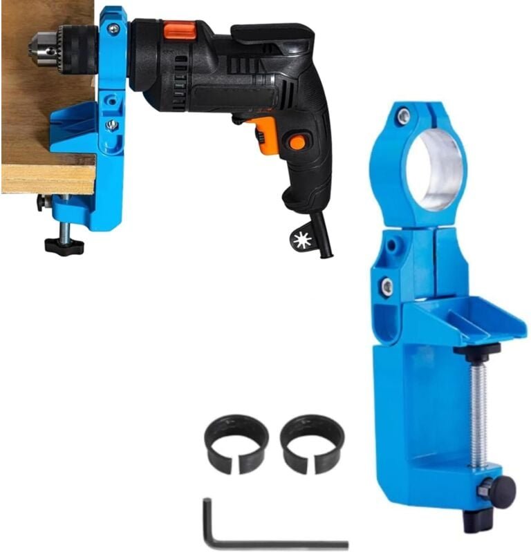 360° drehbarer elektrischer Bohrständer, Bohrmaschinenständer, schwenkbarer Schraubstock-Bohrerhalter mit 43-mm-Klemme