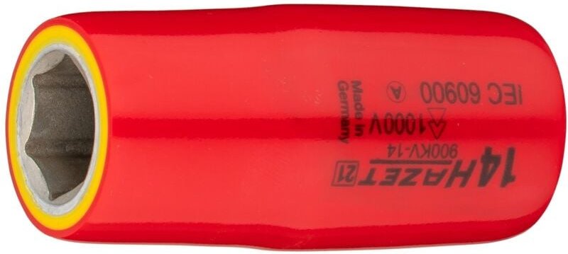 Steckschlüsseleinsatz, Sechskant, schutzisoliert, Vierkant hohl 12,5 mm (1/2), Außen-Sechskant-Tractionsprofil, 14 mm - ...