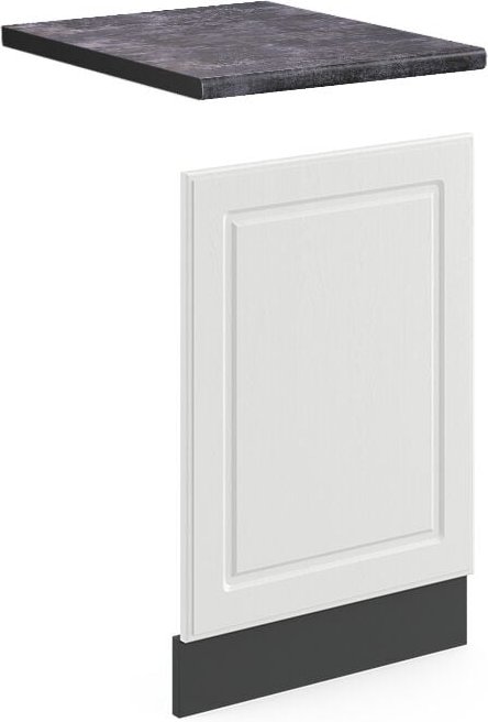 Vicco - Frontblende R-Line, Weiß Landhaus, 45 cm , ap Anthrazit