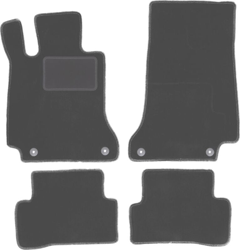 Graphit-Automatten für: Mercedes C W205 mit Fußstütze Kombi, Limousine (2015-)