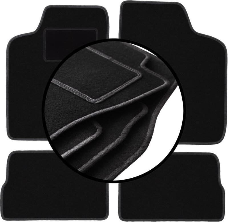 Komplettset Veloursmatten für: Opel Kadett E Schrägheck, Kombi, Limousine, Cabrio (1984-1991)