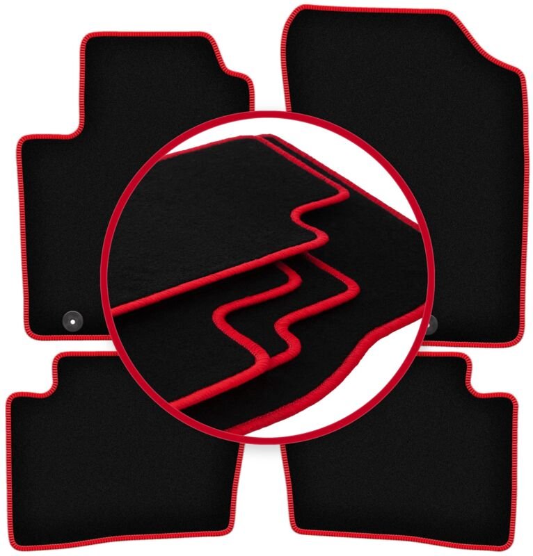 CARLUX-RED Auto-Fußmatten für: Hyundai i20 I Fließheck (2008-2014)