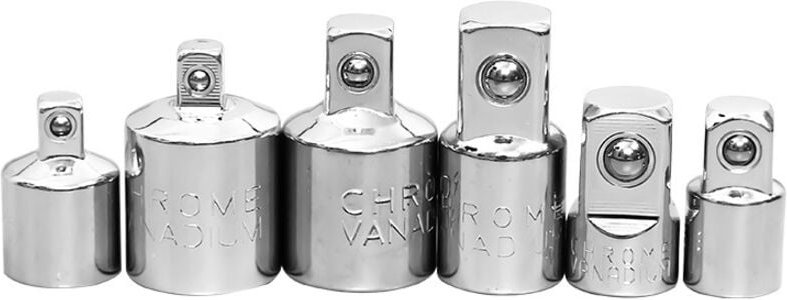 Steckschlüssel-Adapter, 6-teiliger Ratschenadapter, Adaptersatz 1/4' auf 3/8', 3/8' auf 1/4', 3/8' auf 1/2', 1/2' auf 3/...