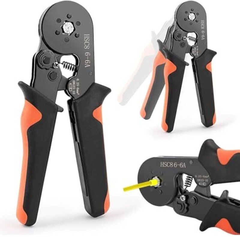 Thumbnail - Crimpzange für isolierte elektrische Anschlüsse, 0,25–10 mm² elektrische Crimpanschlüsse, isoliertes Ratschen-Leitungsan...