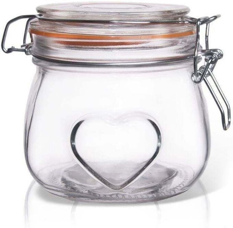 Northix - Glass jar with tight patent seal and rubber seal 8839458