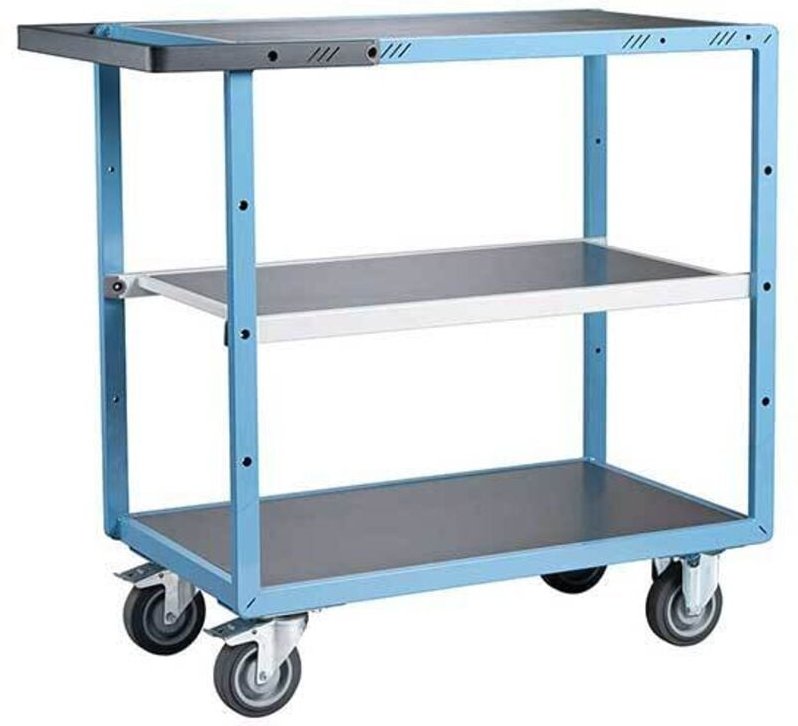 Werkstattwagen - 3 Blechablagen 850x500mm - Tragkraft 250kg - 880701322