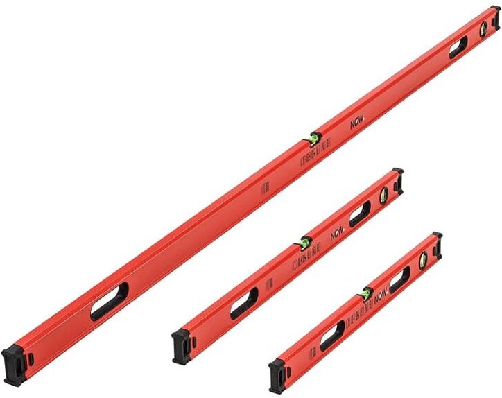 Wasserwaagen Set 3 tlg. Längen 80 cm 100 cm 200 cm Alu Wasserwaage - NOW