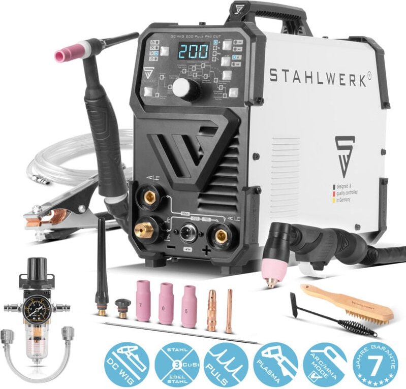 Kombi-Schweißgerät dc wig 200 Puls Pro cut 4-in-1 - Stahlwerk