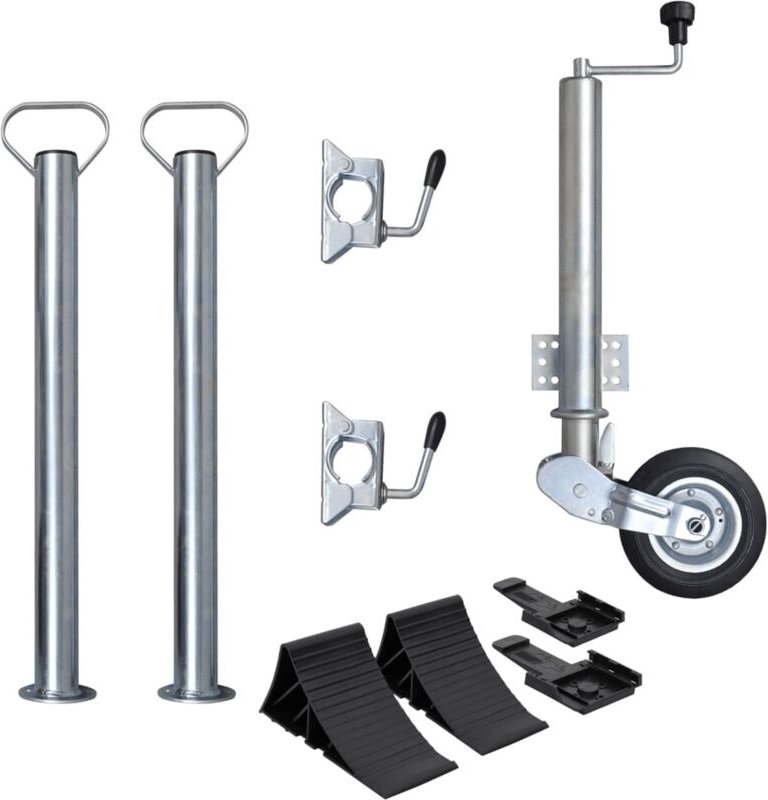 Stützrad Klappbar 60 mm mit 2 Stützrohren und 2 Klemmen Vidaxl