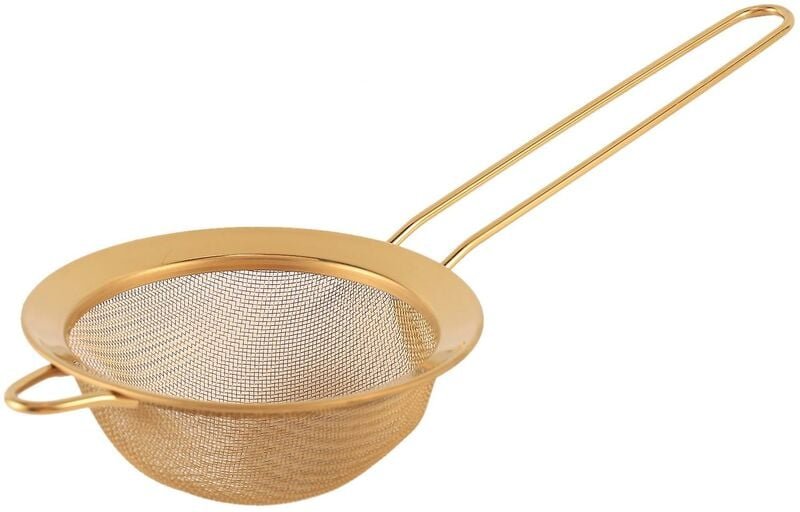 Feinmaschiges Ölsieb aus Edelstahl, goldenes Mehlsieb, Sieb, Siebe, Mehl, Kaffee, Netzfilter