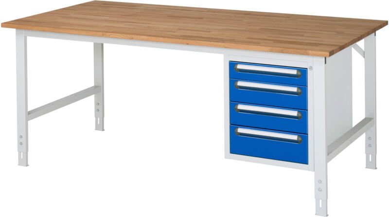 Rau Arbeitstisch Tom höhenverstellbar KM07, B2000xT1000xH760-1080mm, B-Platte-25mm