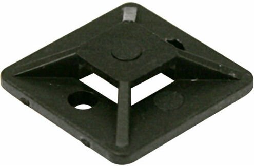 Packung mit 100 Stück Klebeflanschhalterungen 4 mm schwarz Electro Dh 31.666/N 8430552140947