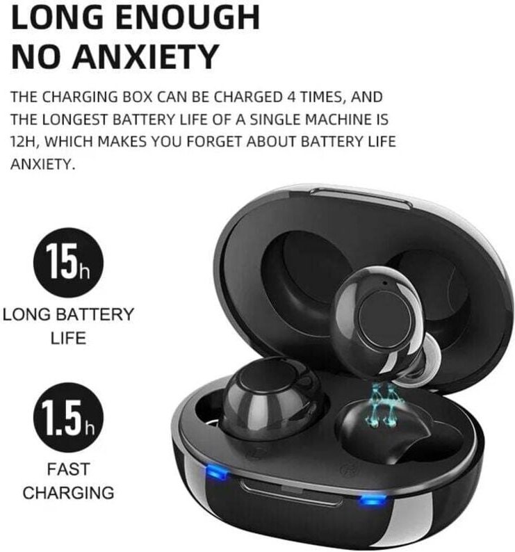 CHOYCLIT TWS Hörgerät, Soundverstärker, tragbar, wiederaufladbar, für Senioren