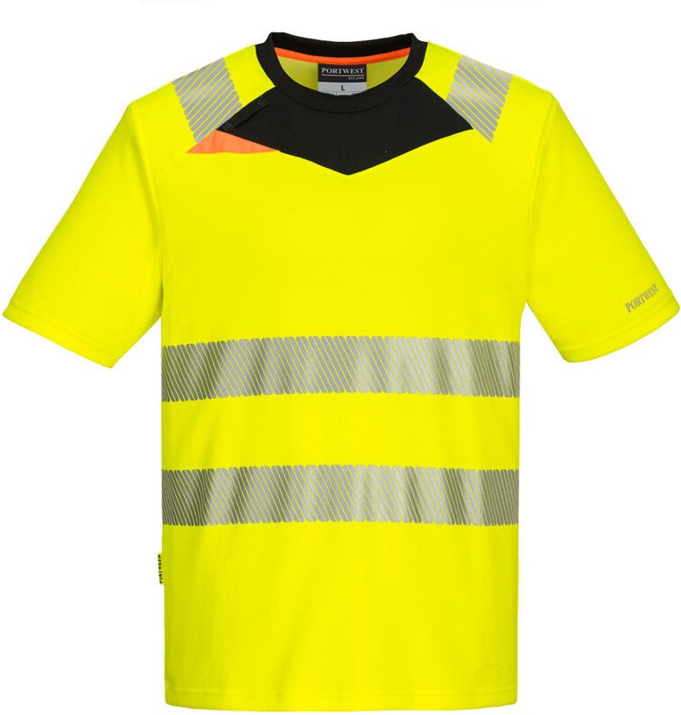 Hochsichtbares T-Shirt S/S DX4 Gelb/Schwarz M