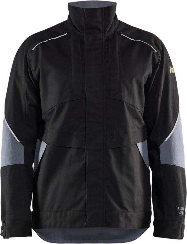 Feuerhemmende Arbeitsschutzjacke 4061 - Schwarz/Hellgrau S